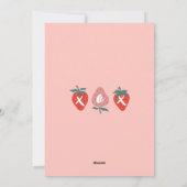 ハグ＆キス レッドストロベリー バレンタインデー カード (裏面)