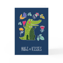 ハグ&キス。ワニおもしろいルバレンタインデー