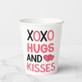 ハグ キス XOXO  ウェディングパーティー ブライズシャワー 紙コップ (裏面)