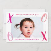 ハグ&キス(XOXO)バモダンレンタインデー シーズンカード (正面)