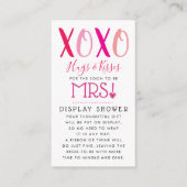 ハグ＆キス (XOXO) バレンタインデーのブライダルシャワー エンクロージャーカード (正面)