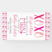 ハグ&キス (XOXO) バレンタインデーのブライダルシャワー 横断幕 (横)