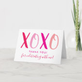 ハグ&キス(XOXO)バレンタインデーブライダルシャワー シーズンカード (正面)