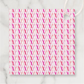 ハグ&キス(XOXO)バレンタインデーブライダルシャワー フェイバータグ (裏面)