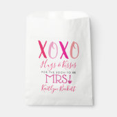 ハグ&キス(XOXO)バレンタインデーブライダルシャワー フェイバーバッグ (正面)