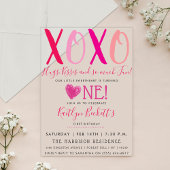 ハグ&キス(XOXO)バレンタインデー1日 アクリル招待状
