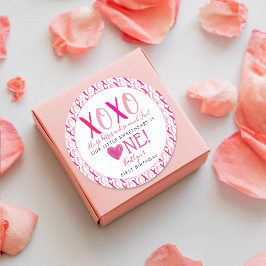 ハグ&キス(XOXO)バレンタインデー1日 ラウンドシール