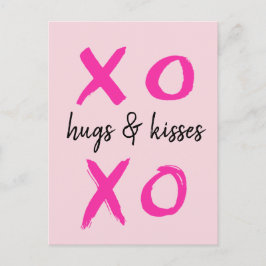ハグ&キス, XOXO，ピンク ポストカード