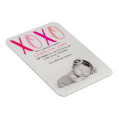 ハグ&キス(XOXO)写真誕生のお知らせ マグネット (右側)