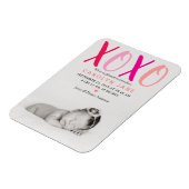 ハグ&キス(XOXO)写真誕生のお知らせ マグネット (左側)