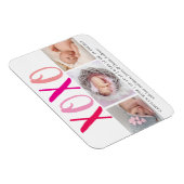 ハグ&キス(XOXO) 3写真誕生のお知らせ マグネット (右側)