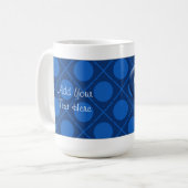 ハグ&キスXOXOハートフォトマグブルー コーヒーマグカップ (正面左)