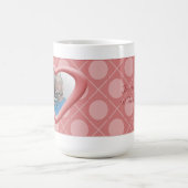 ハグ&キスXOXOハートフォトマグ コーヒーマグカップ (中央)