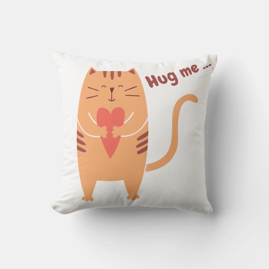 ハグ・ミー・キャットおもしろい クッション (正面)