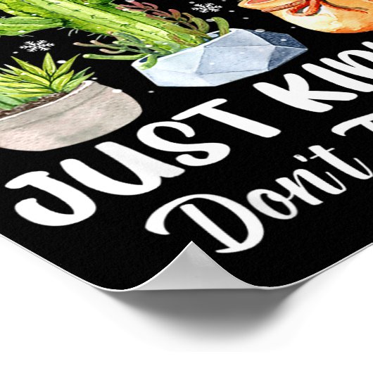 ハグ 冗談よ 触らないで 面白いサボテン クリスマス ポスター (角)