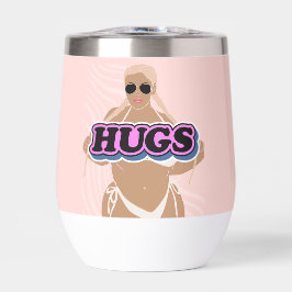 ハグ、漫画の美しさ、ビキニーの女性