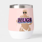 ハグ、漫画の美しさ、ビキニーの女性 (背面)