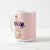 ハグ、漫画の美しさ、ビキニーの女性 コーヒーマグカップ (正面左)