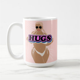 ハグ、漫画の美しさ、ビキニーの女性 コーヒーマグカップ