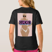ハグ、漫画の美しさ、ビキニーの女性 Tシャツ (裏面)