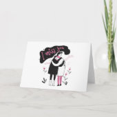 ハグ 私を想って カード, 愛らしいラブカード, 寂しい カード (正面)