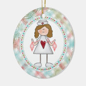 ハグaナースかわいいナースfor the Holidays セラミックオーナメント (左)