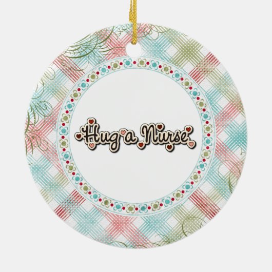 ハグaナースかわいいナースfor the Holidays セラミックオーナメント (裏面)