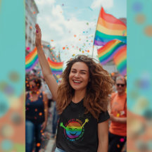 ハグLGBTプライドサンシャインTシャツ