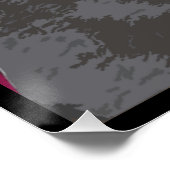 ハグYour Catイラストレーションマゼンタ ポスター (コーナー)