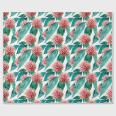 ハケアラウリナピンクシオン開花 ラッピングペーパー (フラット)