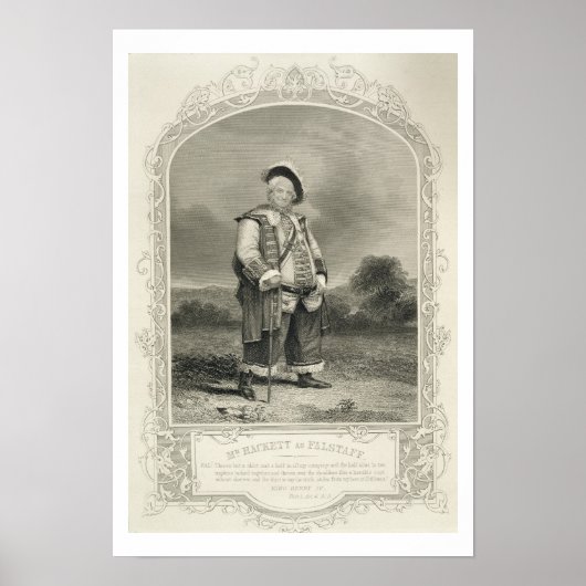 ハケット氏はファルスタッフとして、ヘンリー4世(パート1)法Iにおいて ポスター (正面)