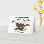 ハゲおもしろいイ漫画 カード (黄色い花)