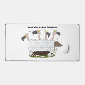 ハゲおもしろいイ漫画 デスクマット (キーボード&マウス)