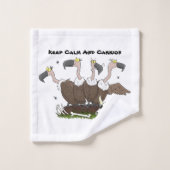 ハゲおもしろいイ漫画 バスタオルセット (ウォッシュタオル)