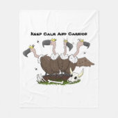 ハゲおもしろいイ漫画 フリースブランケット (正面)