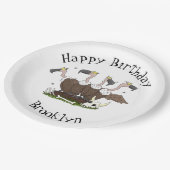 ハゲおもしろいイ漫画 ペーパープレート (アングル)