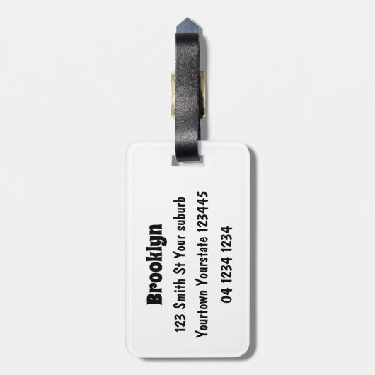 ハゲおもしろいイ漫画 ラゲッジタグ (裏面縦)