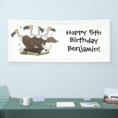 ハゲおもしろいイ漫画 横断幕 (トレードショー)