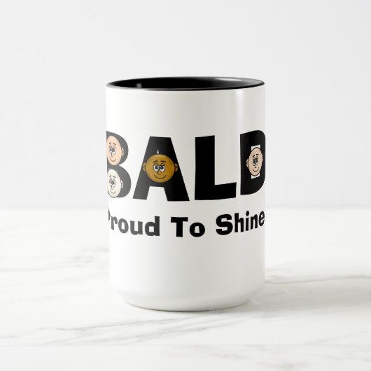 ハゲおもしろいプライドマ男性へグ マグカップ (中央)