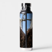 ハゲおもしろいワシ顔野生生物写真 ウォーターボトル (右面)