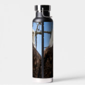 ハゲおもしろいワシ顔野生生物写真 ウォーターボトル (左面)