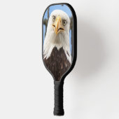 ハゲおもしろいワシ顔野生生物写真 ピックルボールラケット (左)