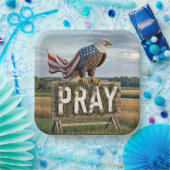 ハゲのイーグルが看板に祈浮かんだ ペーパープレート (パーティー)