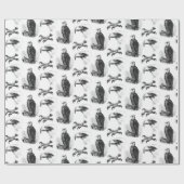 ハゲのイーグルとビークとクローヴィンテージアメリカン ラッピングペーパー (フラット)