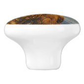 ハゲのイーグルの水彩山脈 セラミックノブ (側面)