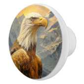 ハゲのイーグルの水彩山脈 セラミックノブ (右)