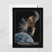 ハゲのイーグルやる気を起こさせるはがき ポストカード (正面/裏面)