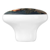 ハゲのイーグルアメリカ国旗の田舎道 セラミックノブ (側面)