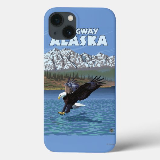 ハゲのイーグルダイビング – アラスカ，スカイウェイ Case-Mate iPhoneケース (裏面)