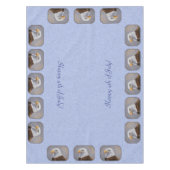 ハゲのイーグルヘッドブルー テーブルクロス (正面)